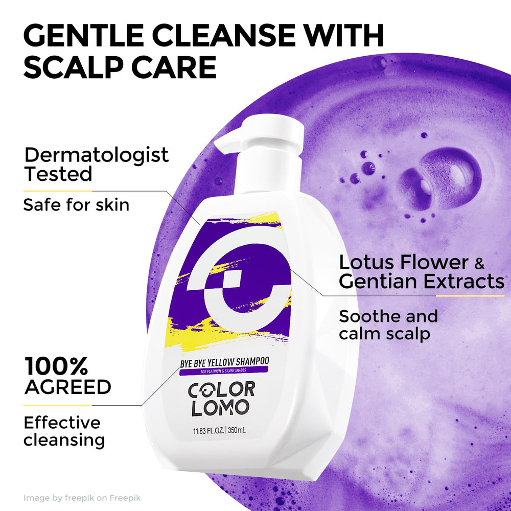 Cheveux argentés après utilisation du Shampoing Violet COLORLOMO
