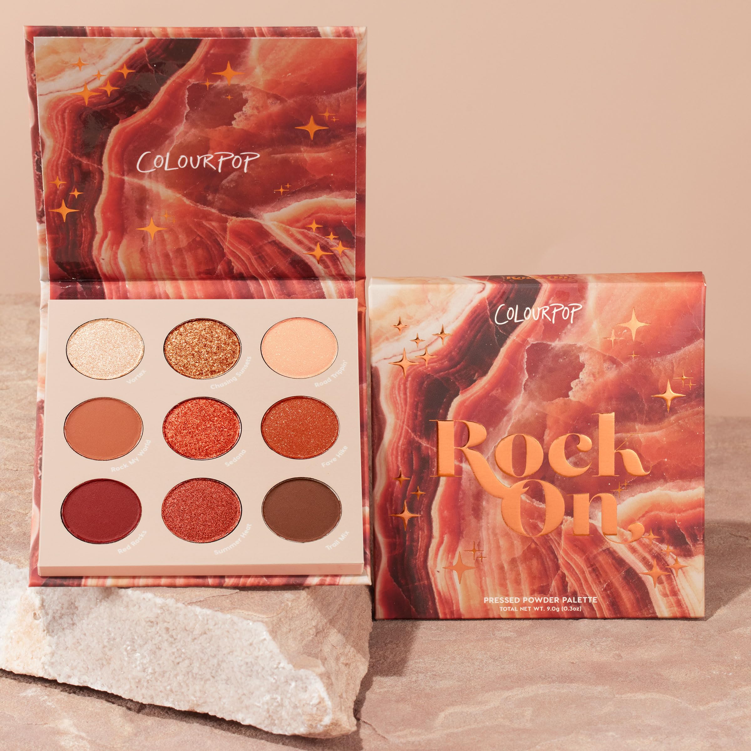 ColourPop Rock On: palette polyvalente, facile à mélanger pour looks de tous les jours.
