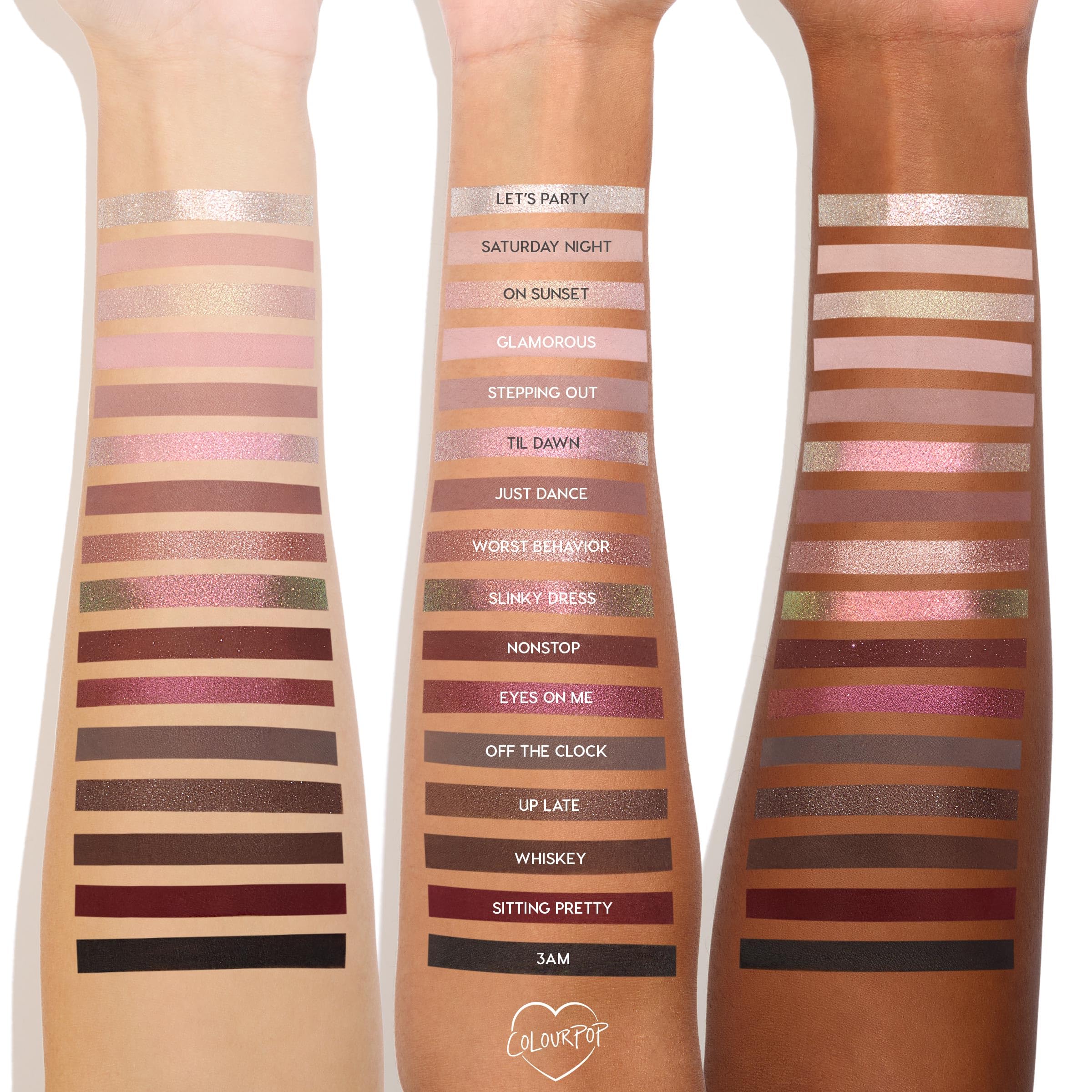 Palette légère et portable ColourPop After Hours, idéale pour les retouches en voyage.