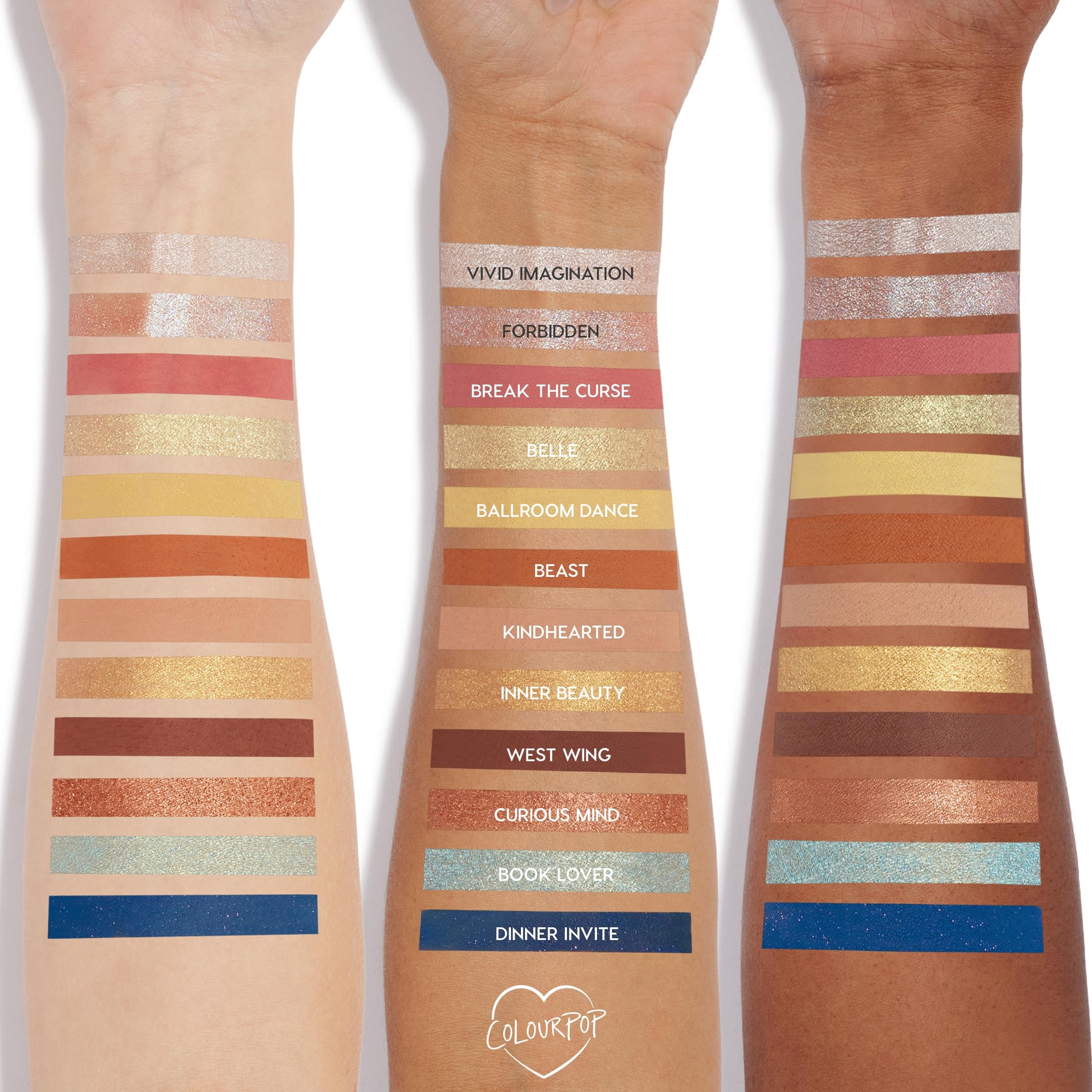 Application rapide ColourPop Beauté et la Bête pour des looks faciles.