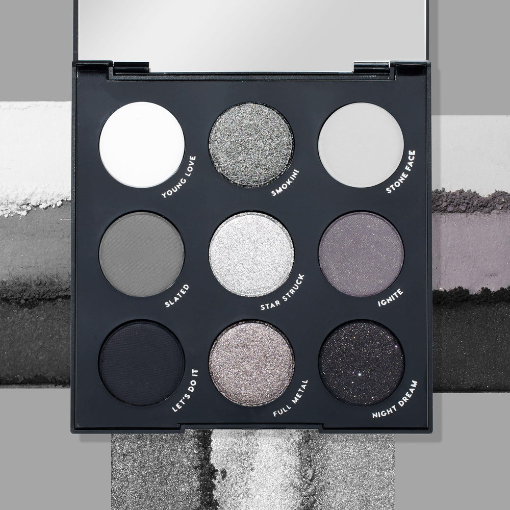 ColourPop Blowin' Smoke, démonstration d’application avec brosses pour définition précise.