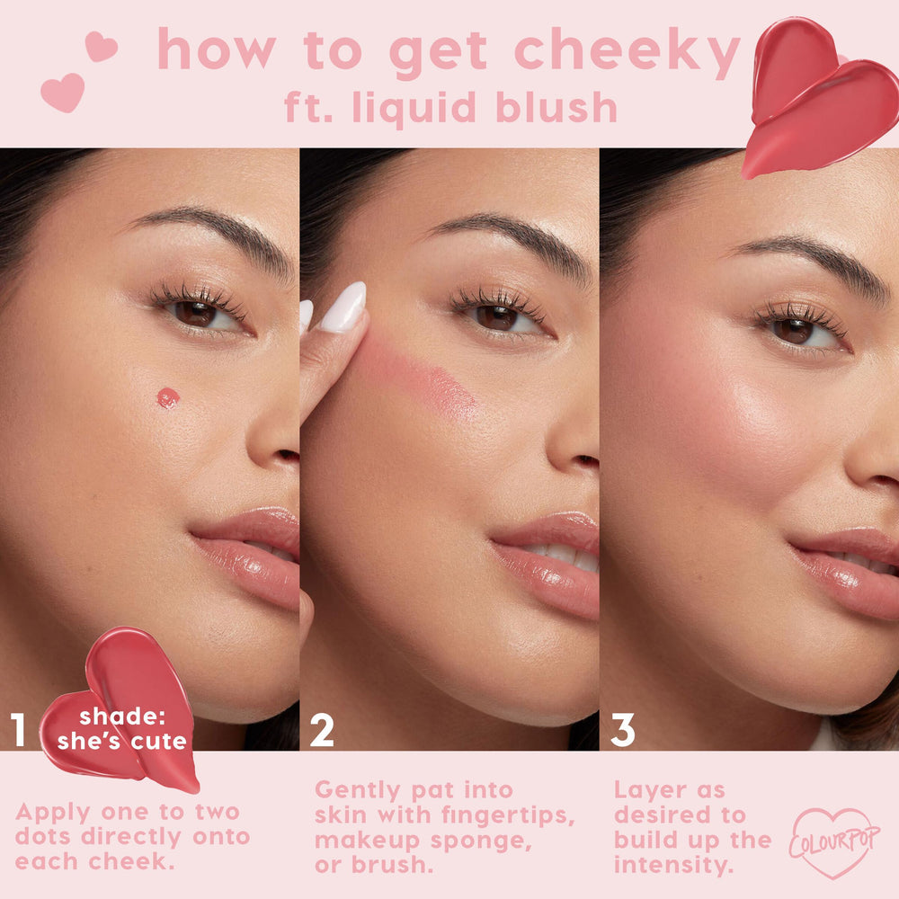 Hydratation ColourPop Blush Liquide grâce à l'acide hyaluronique et polyglutamique.