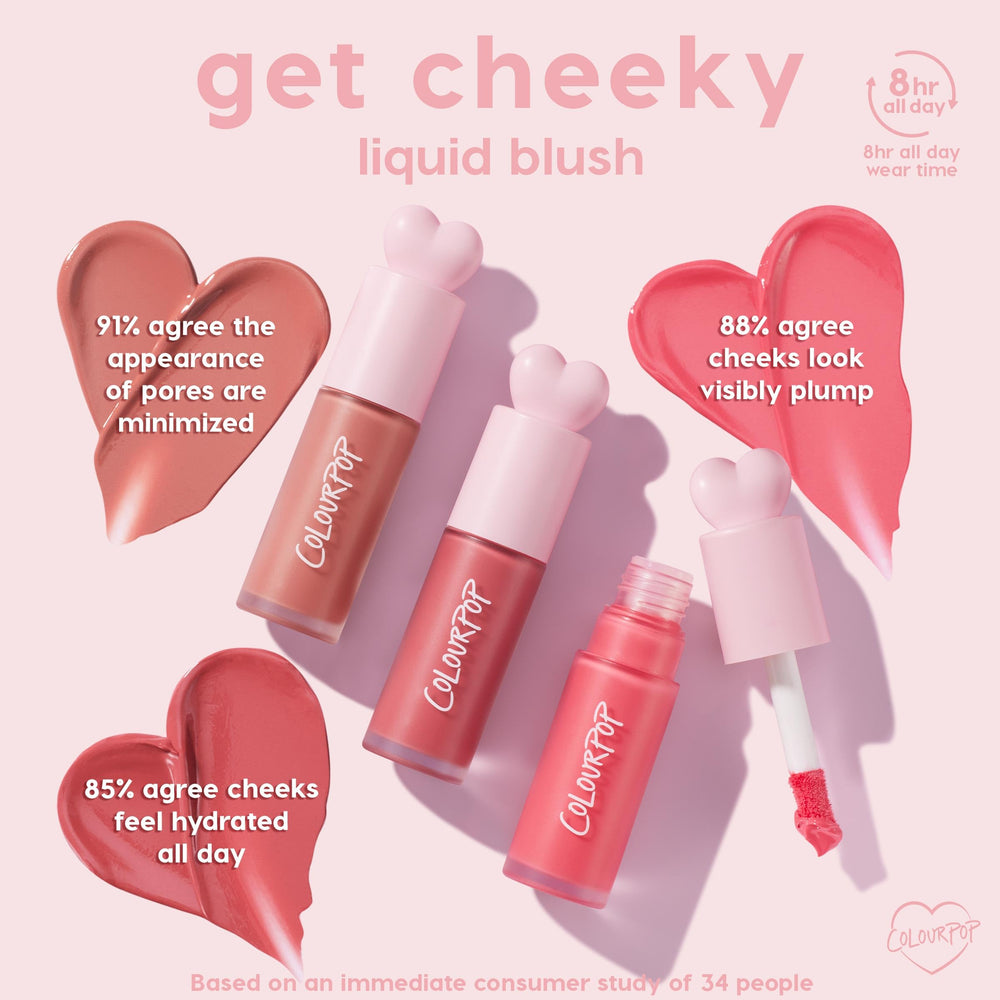 Texture légère ColourPop Blush Liquide, crème lumineuse pour superposition facile.