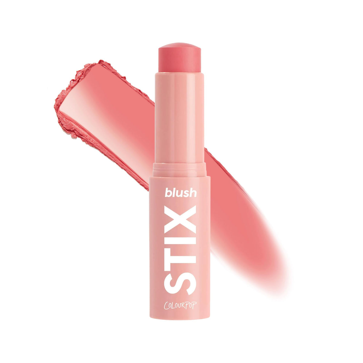 ColourPop Blush Stix appliqué sur la joue pour un éclat naturel et modulable.