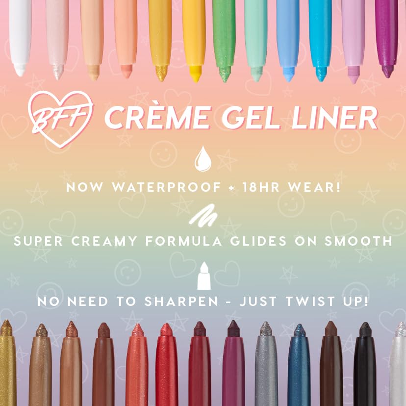 ColourPop Crème Gel Waterproof Eyeliner en brew-ha-ha, fini métallique éclatant pour un look.