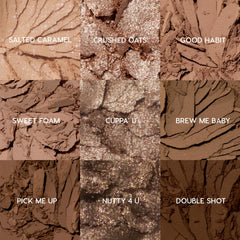 Teintes matte ColourPop Deja Brew, transitions douces et faciles à estomper.