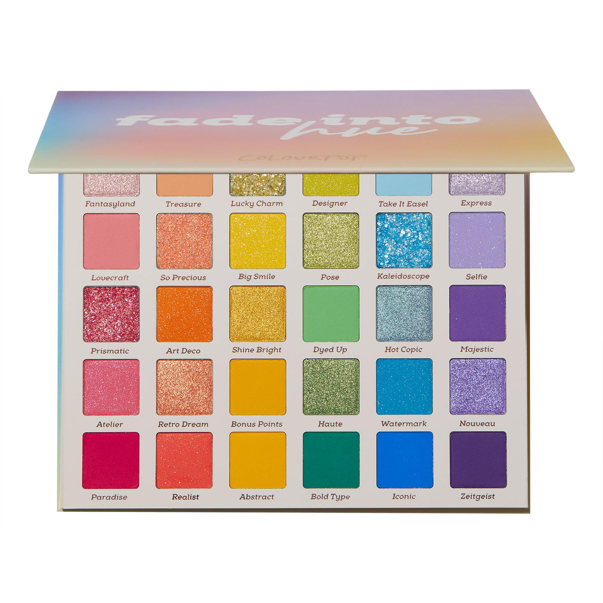 ColourPop Fade Into Hue: échantillons multicolores pour styles maquillage variés