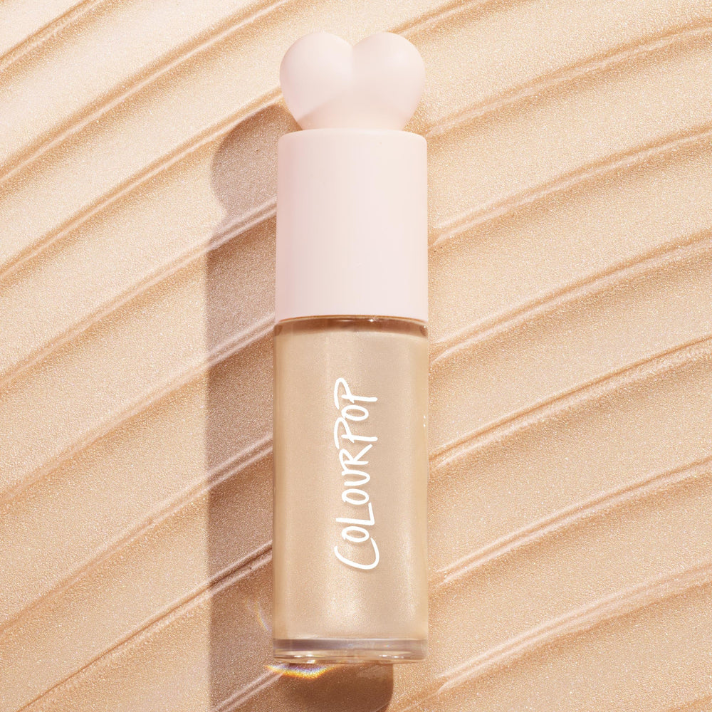 Swatch of ColourPop Hi-Lite on skin showing buildable radiance
