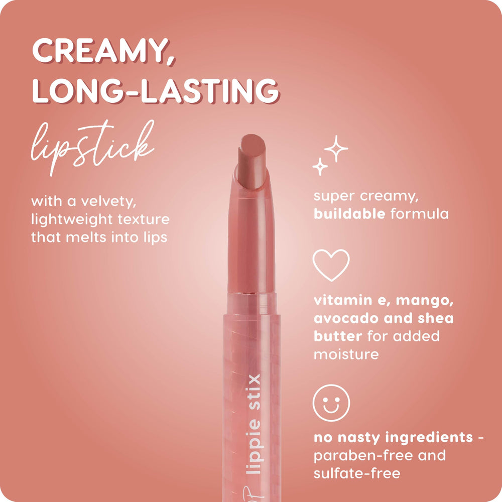 ColourPop Lippie Stix application Oh Snap montre une ligne précise et contour plus plein.