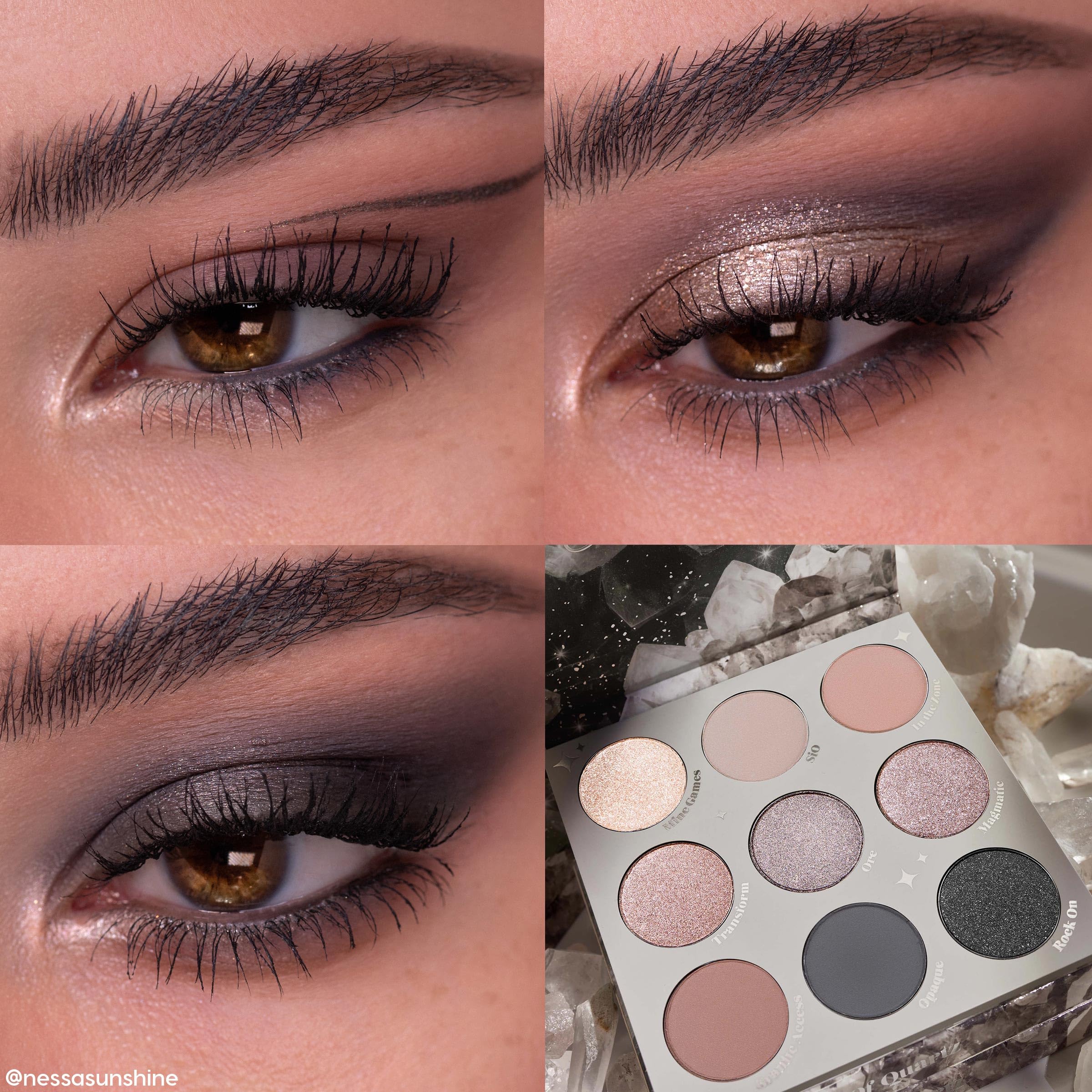 Palette ColourPop Of Quartz, doré mat, définition ton sur ton pour le jour et la soirée.