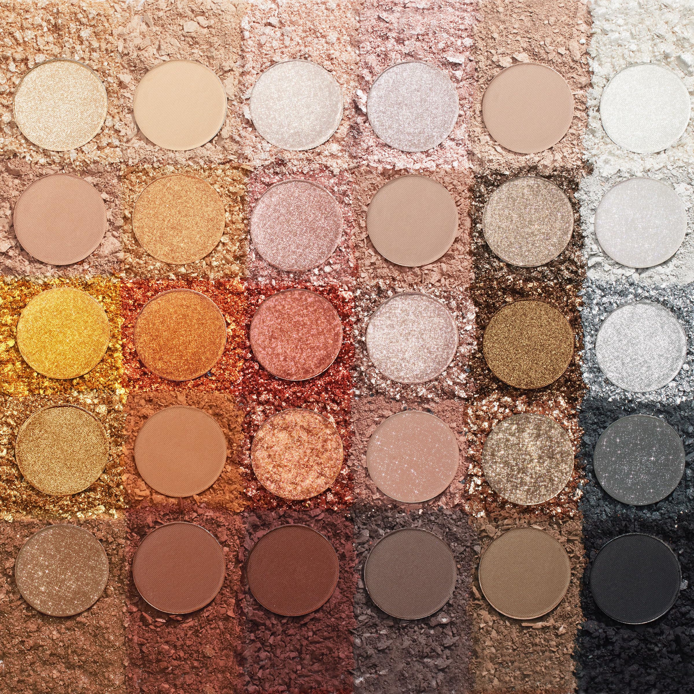 Échantillons Yeux ColourPop Precious Metals pour tester les nuances et finis.