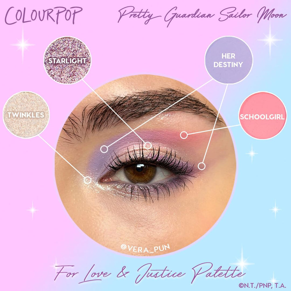 Palette ColourPop Sailor Moon – accents paillettes pour un effet festif.