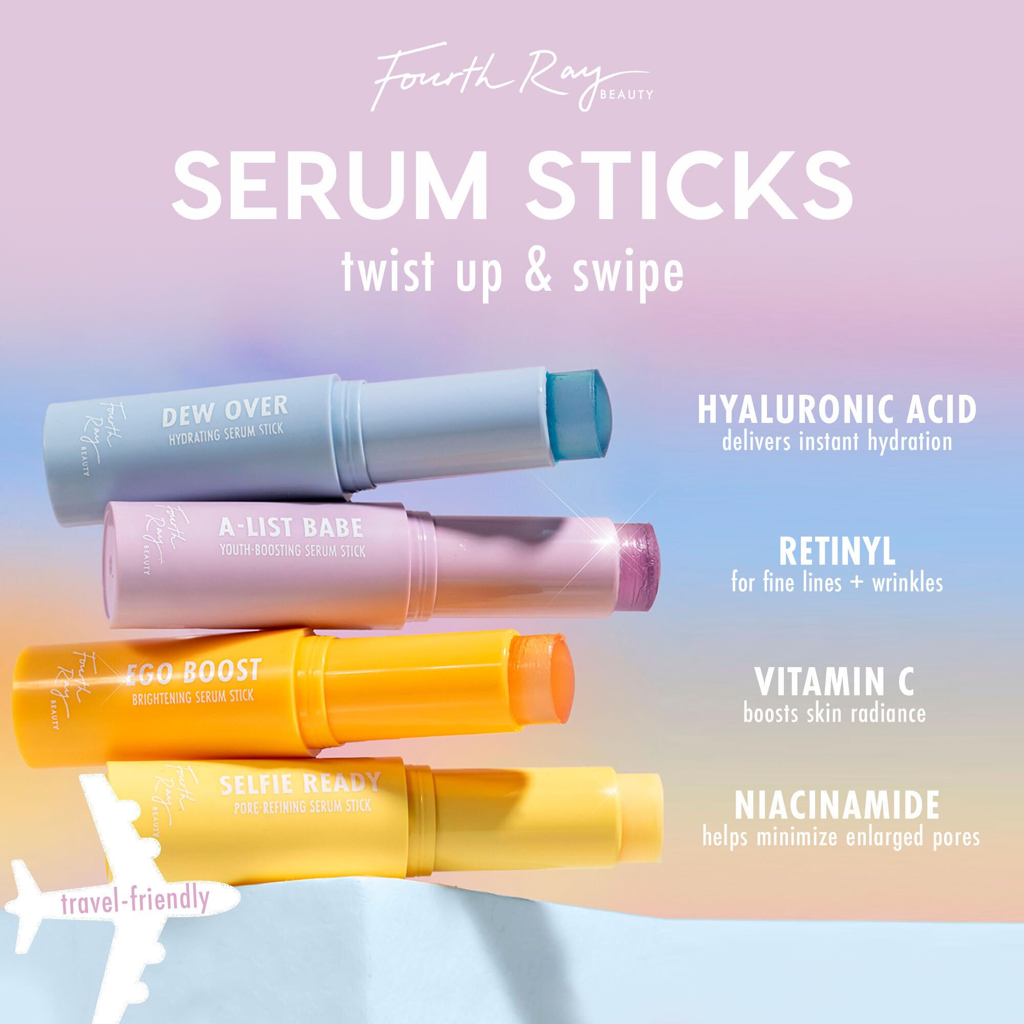 ColourPop serum-stick glow result for quick makeup prep.