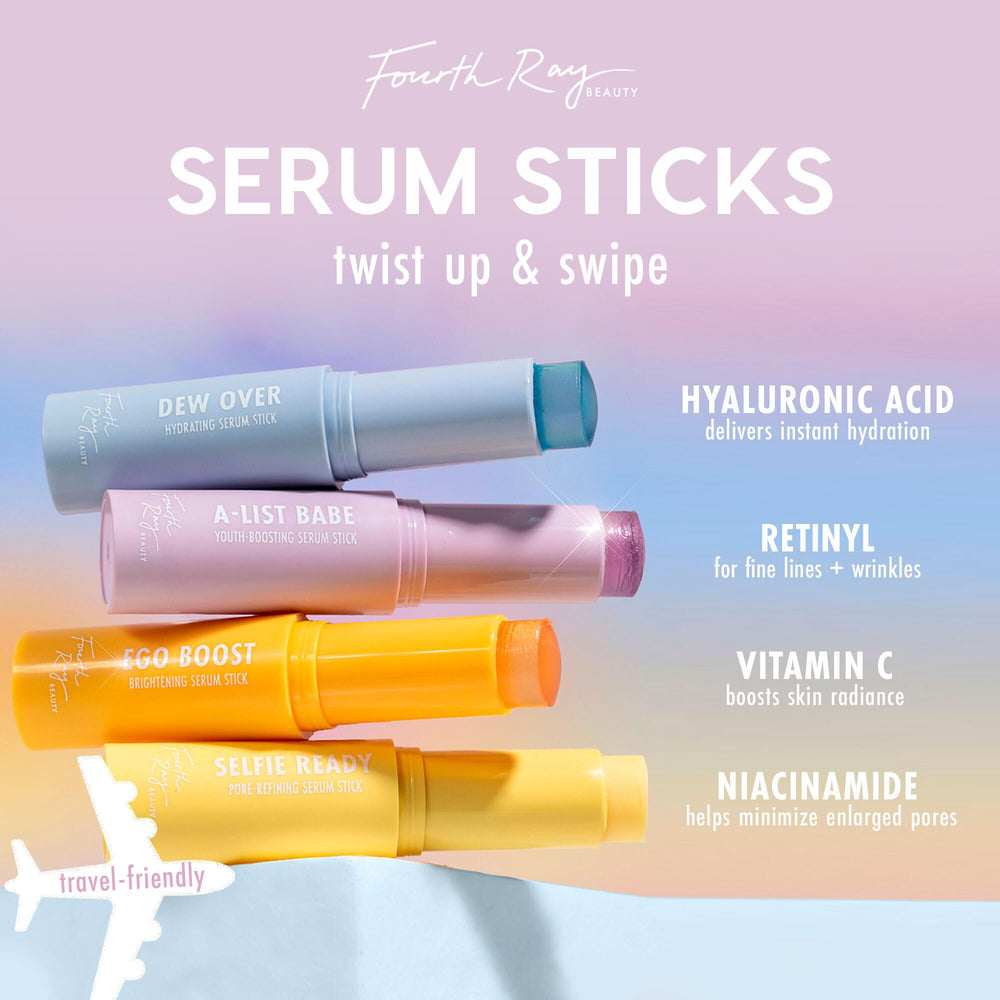 ColourPop serum-stick glow result for quick makeup prep.