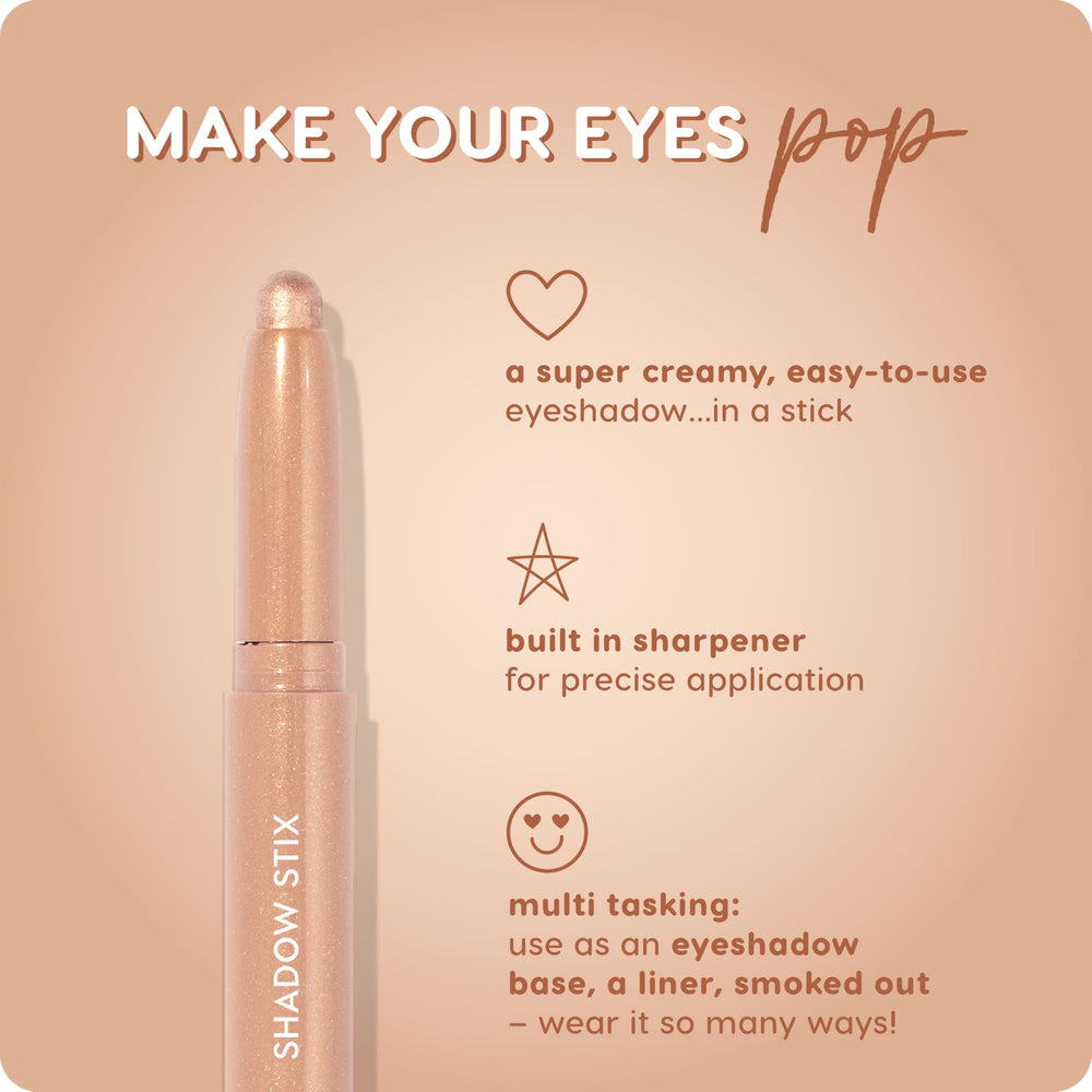 Shadow Stix en application rapide pour un look du jour propre et velouté.