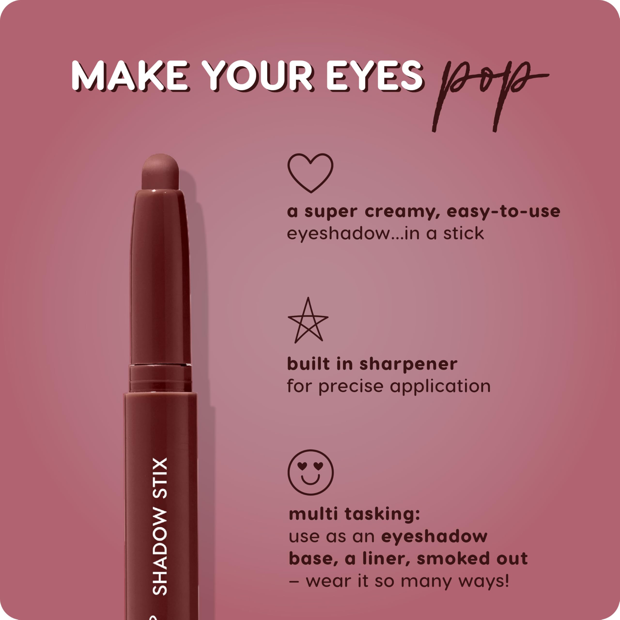 Effet ombré ColourPop Shadow Stix pour un fumé subtil et durable.