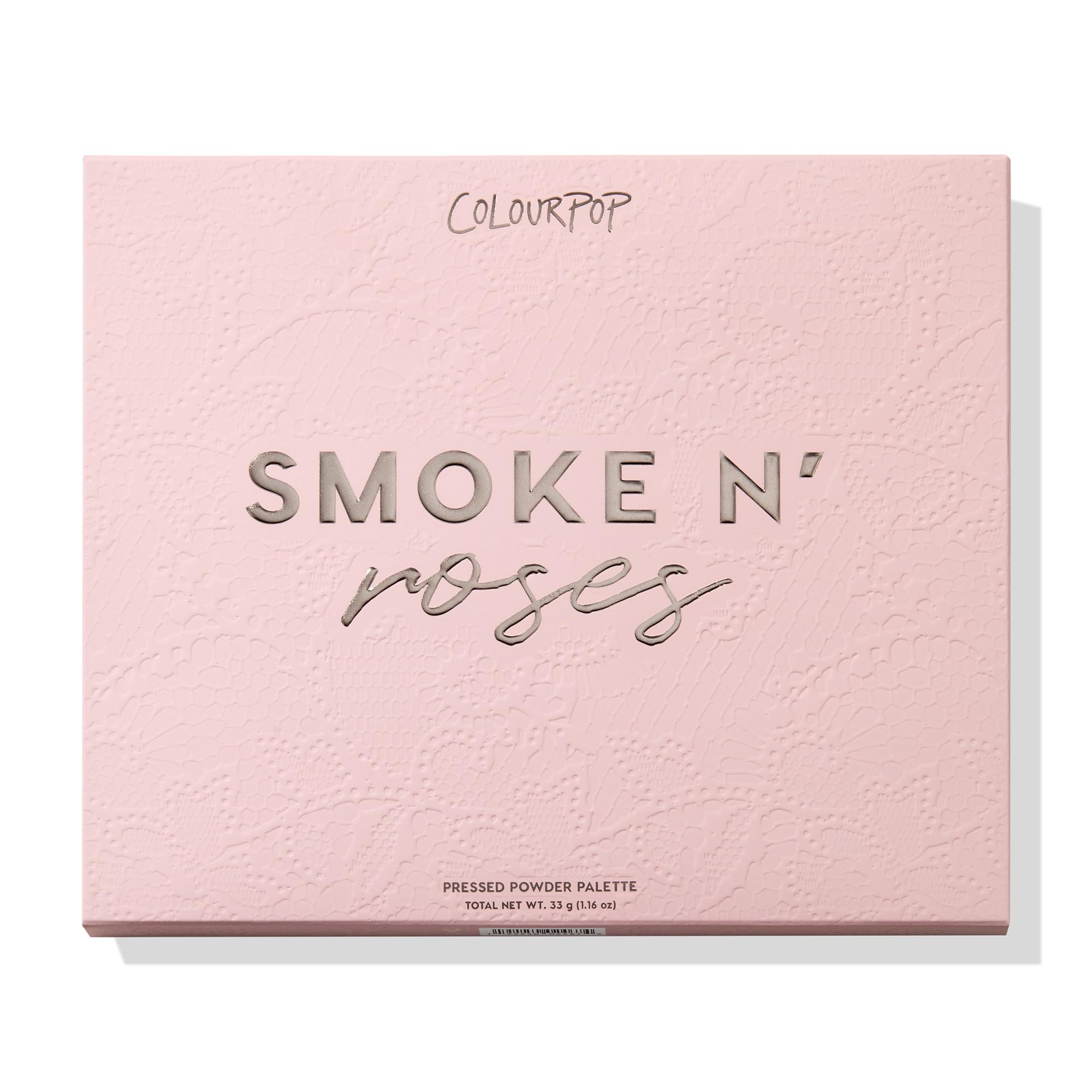 Finitions métalliques et mats ColourPop Smoke N Roses pour contrastes.