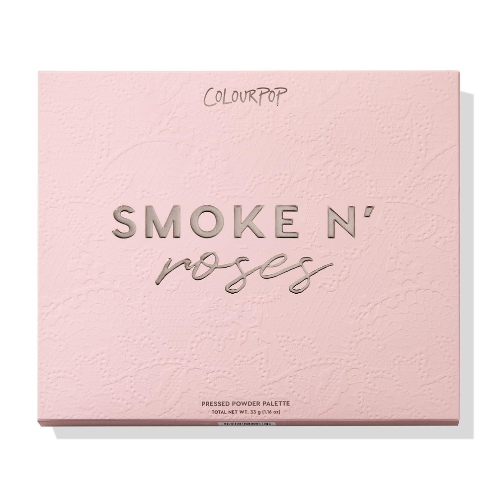 Finitions métalliques et mats ColourPop Smoke N Roses pour contrastes.