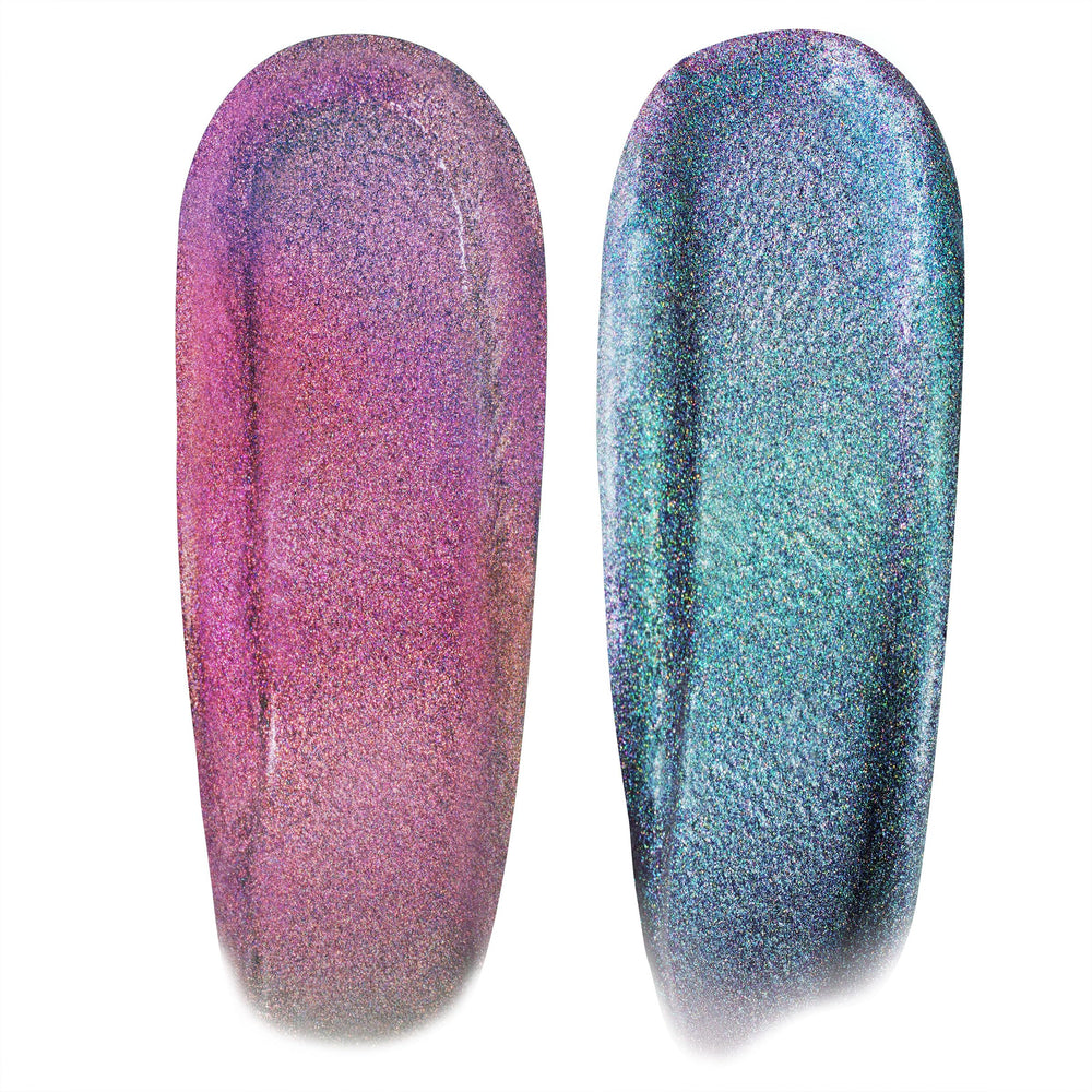 ColourPop x Stranger Things – ombre chromée liquide qui change selon la lumière pour un effet multidimensionnel.