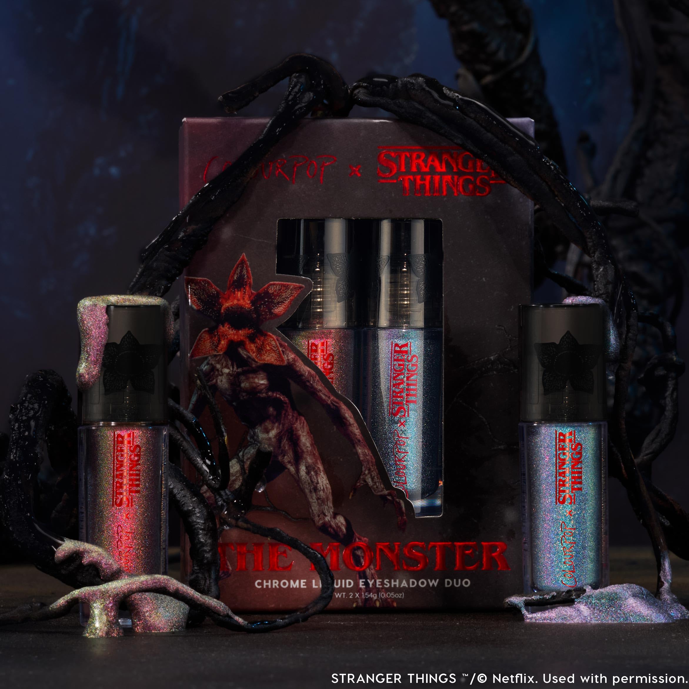 ColourPop x Stranger Things – rendu audacieux en une couche grâce à une pigmentation élevée.