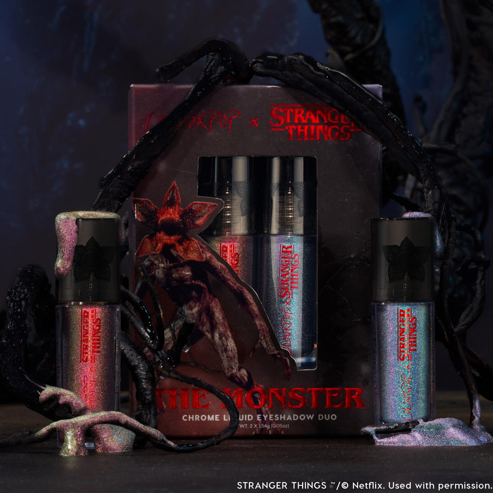 ColourPop x Stranger Things – rendu audacieux en une couche grâce à une pigmentation élevée.