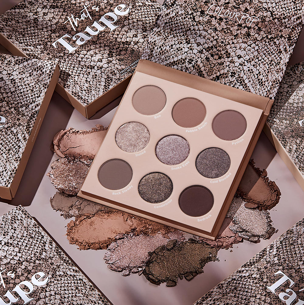 Palette ColourPop Taupe – conseils d’application pour intensité personnalisable.
