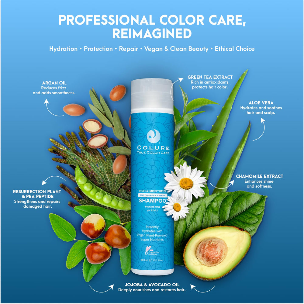 COLURE Shampoing Hydratant Riche — aide à préserver la couleur après lavage