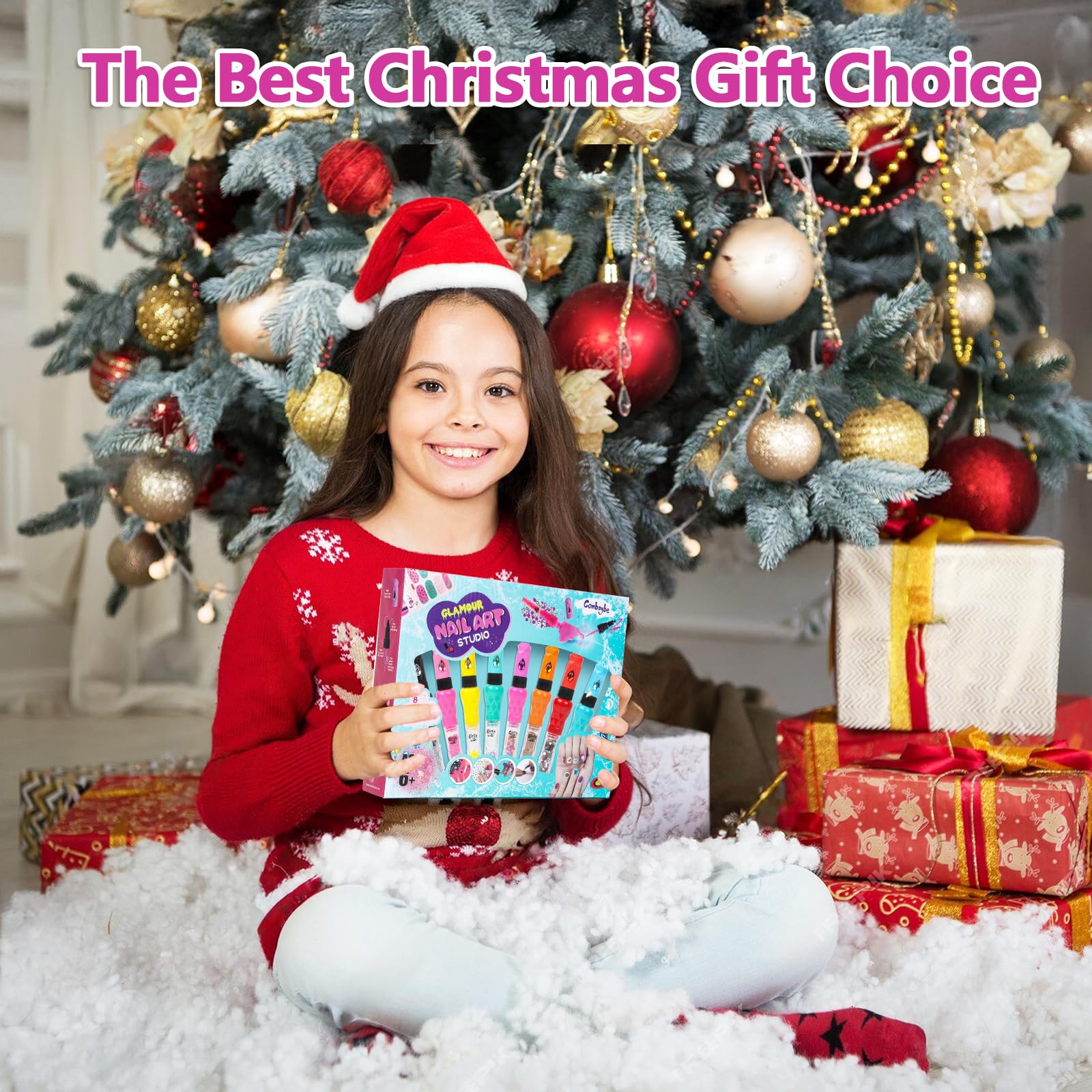 Coffret art des ongles Combaybe pour enfant, cadeau créatif.