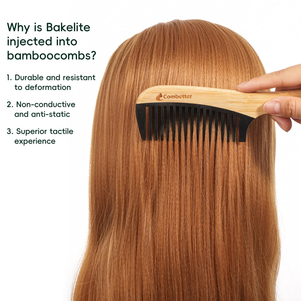 Le peigne en bambou pour cheveux humides offre un démêlage en douceur.