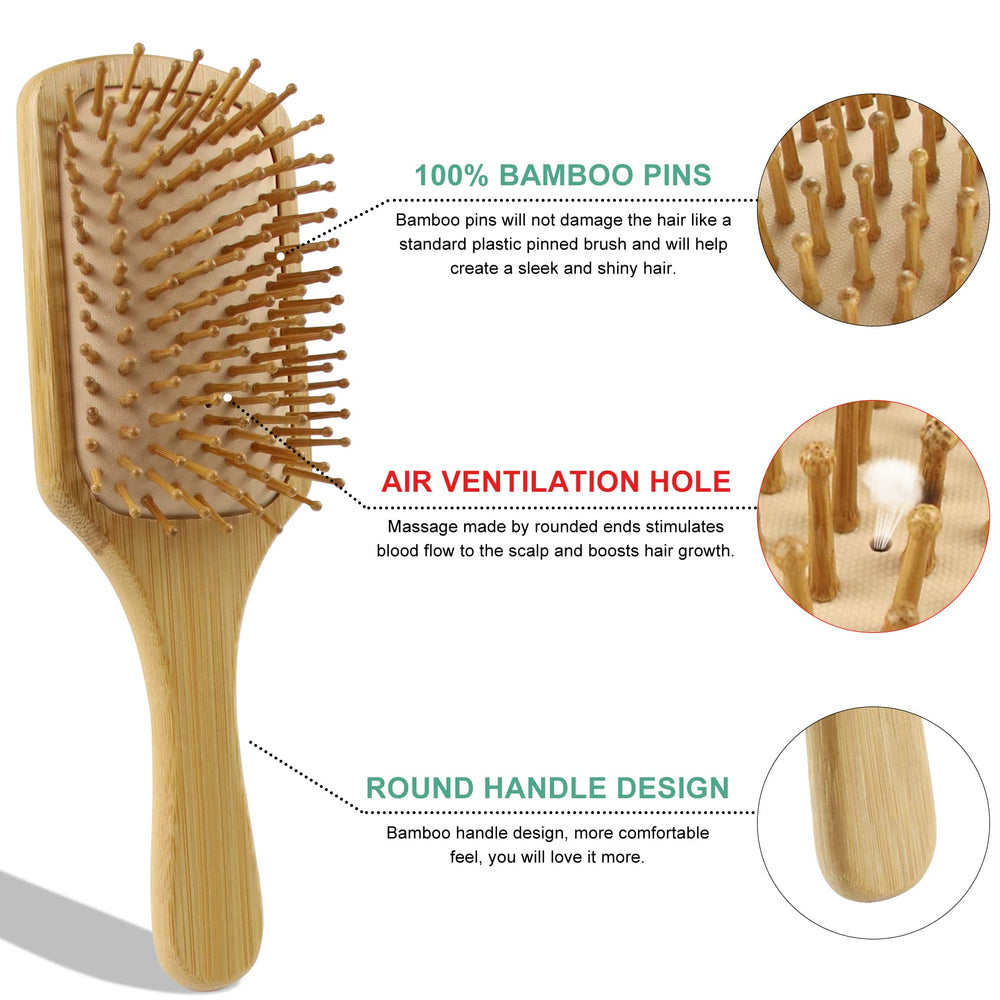 Combetter peigne à queue fin en bois pour précision.