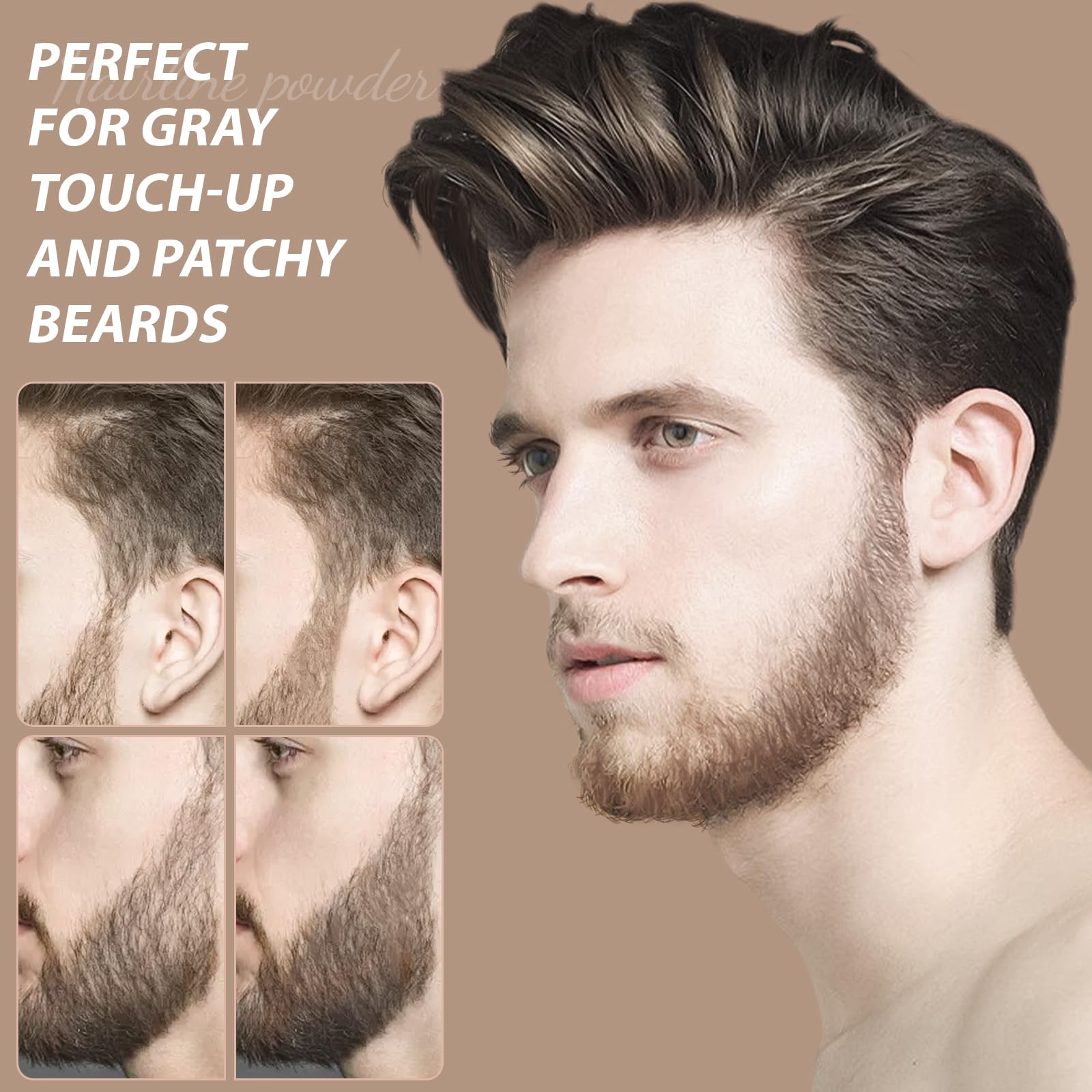 Comdian poudre ligne cheveux brun clair cotons-tiges pratiques