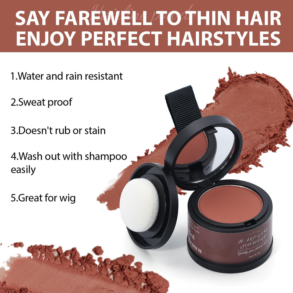 Poudre Comdian pour ligne des cheveux: format compact portable pour déplacement.
