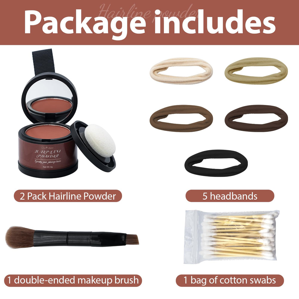 Poudre Comdian pour ligne des cheveux: pack double bouteilles pratique et économique.