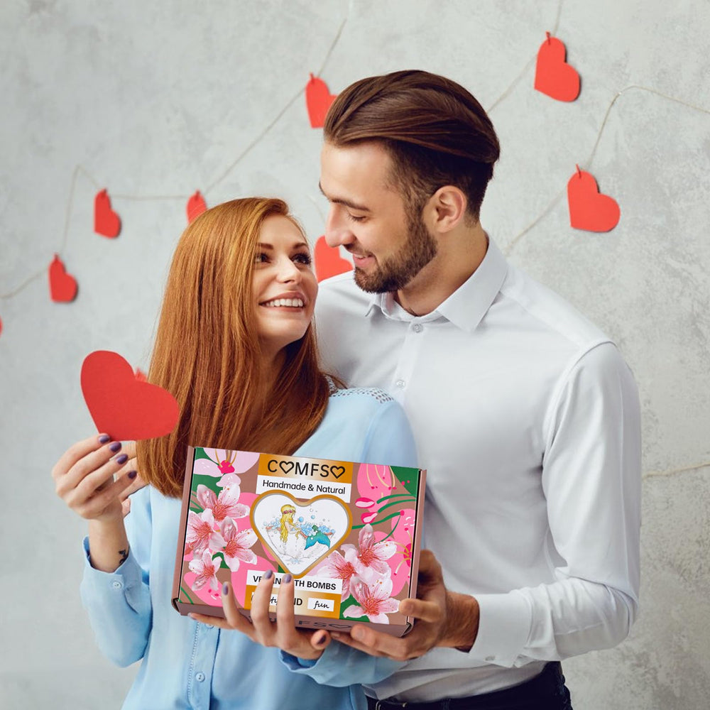 Comfso bombes-bain-coffret-cadeau: coffret élégant, cadeau idéal pour femmes et mamans.
