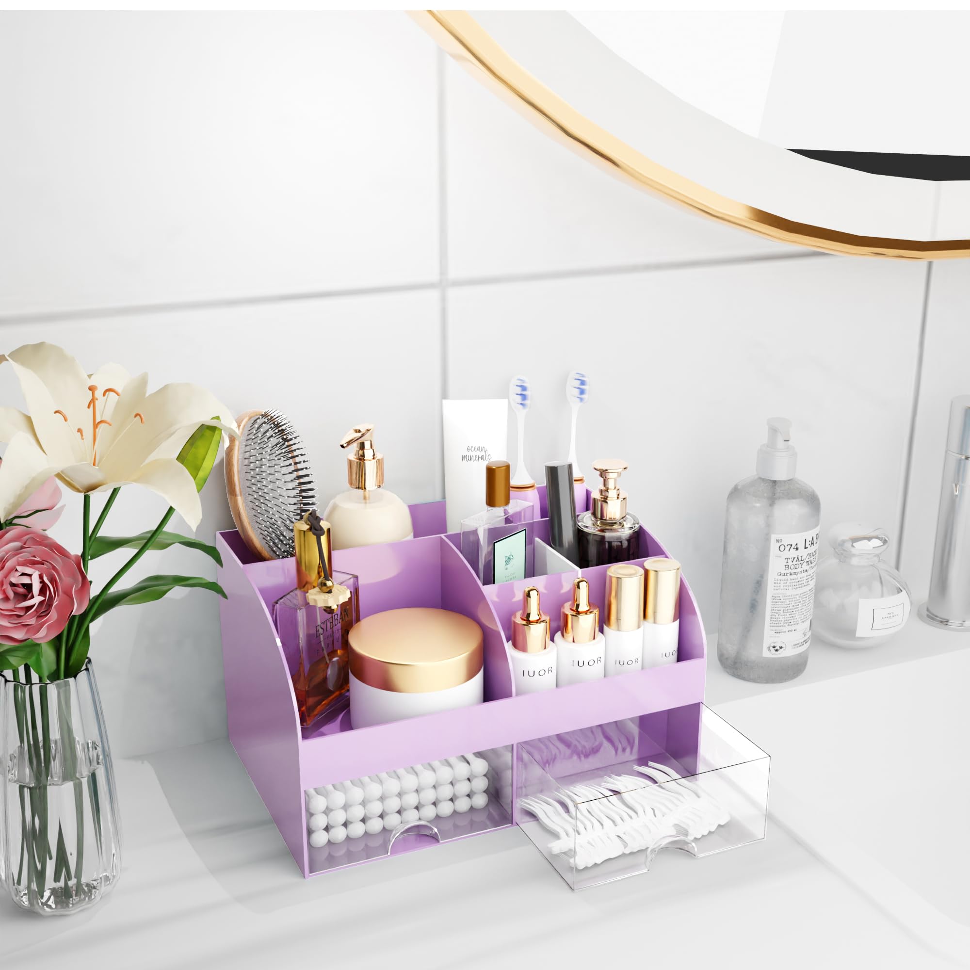 COMFYROOM Accessoires beauté visibles et faciles à saisir au quotidien.