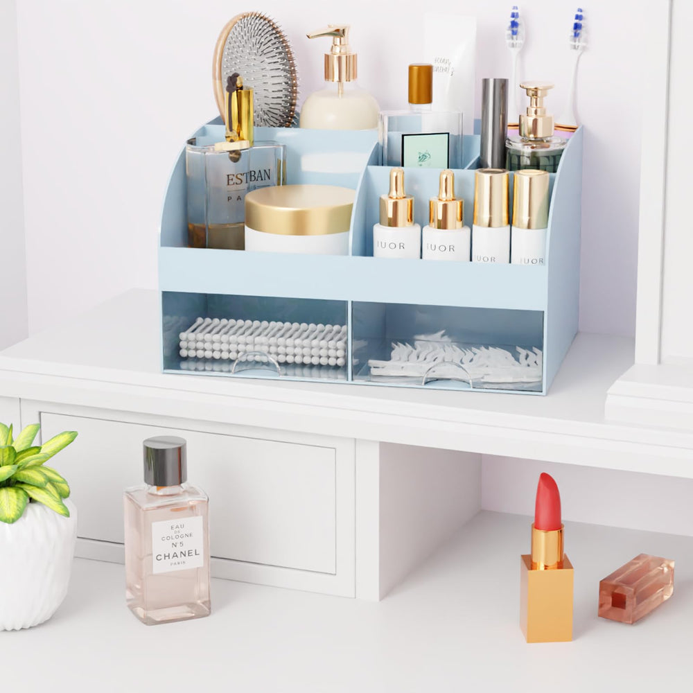 COMFYROOM Display cosmétiques vanity bleu, organise rapidement vos articles préférés.