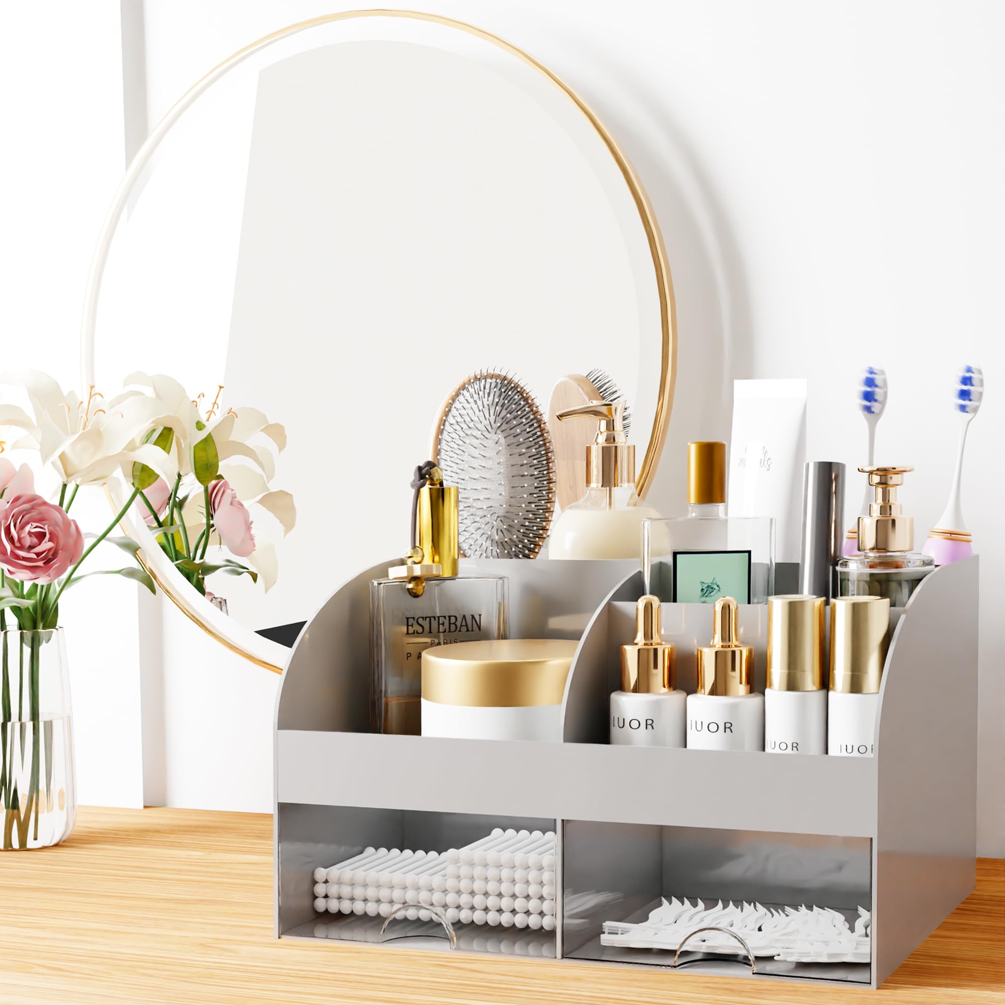 COMFYROOM porte pinceaux et soins sur la coiffeuse, rangement élégant