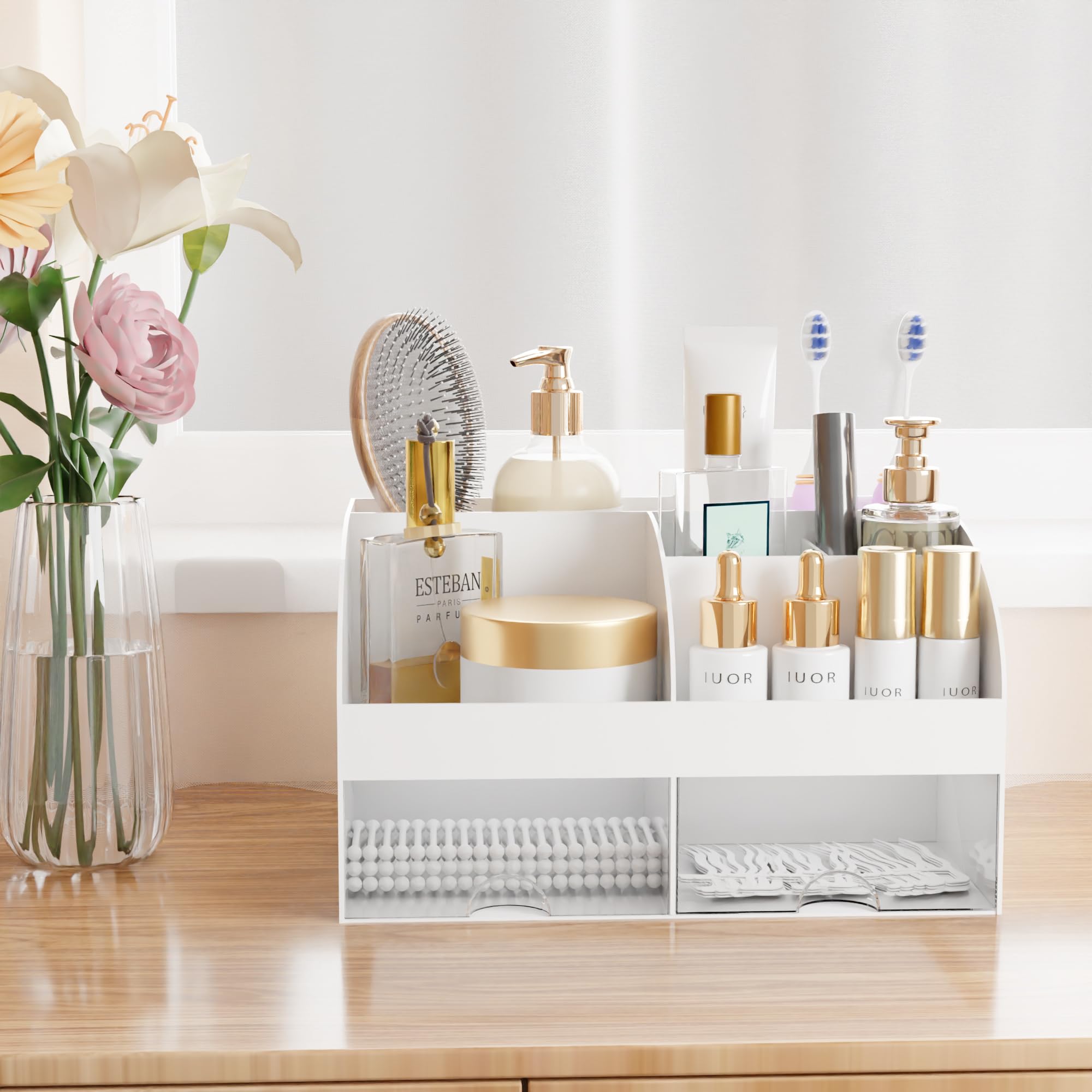 COMFYROOM Organisateur-maquillage tiroirs-durables 2P — design robuste pour un rangement durable.