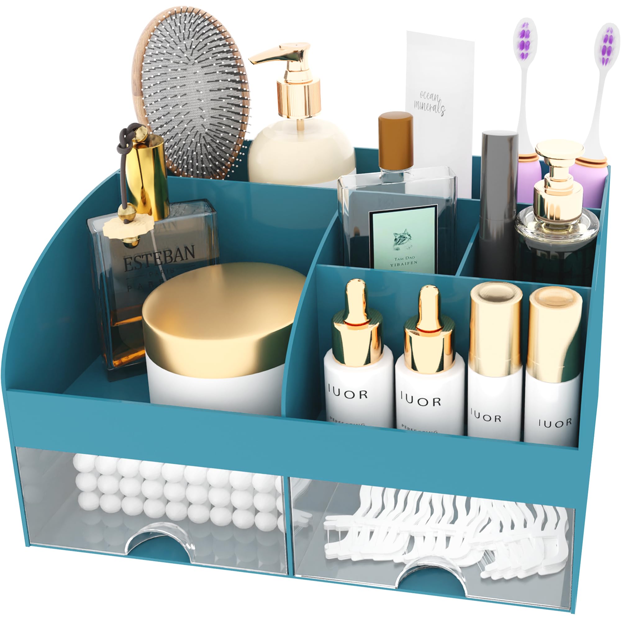 COMFYROOM Organisateur maquillage avec tiroirs transparents pour repérer rapidement les articles