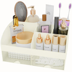 COMFYROOM Rangement beauté à 6 compartiments ivoire pour accès rapide