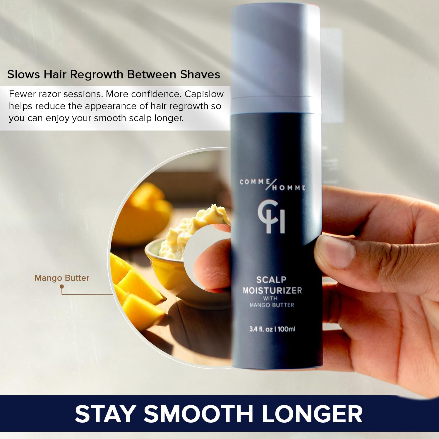 Comme Homme poudre-d-arrow-root – absorption d'huile pour cuir chevelu net