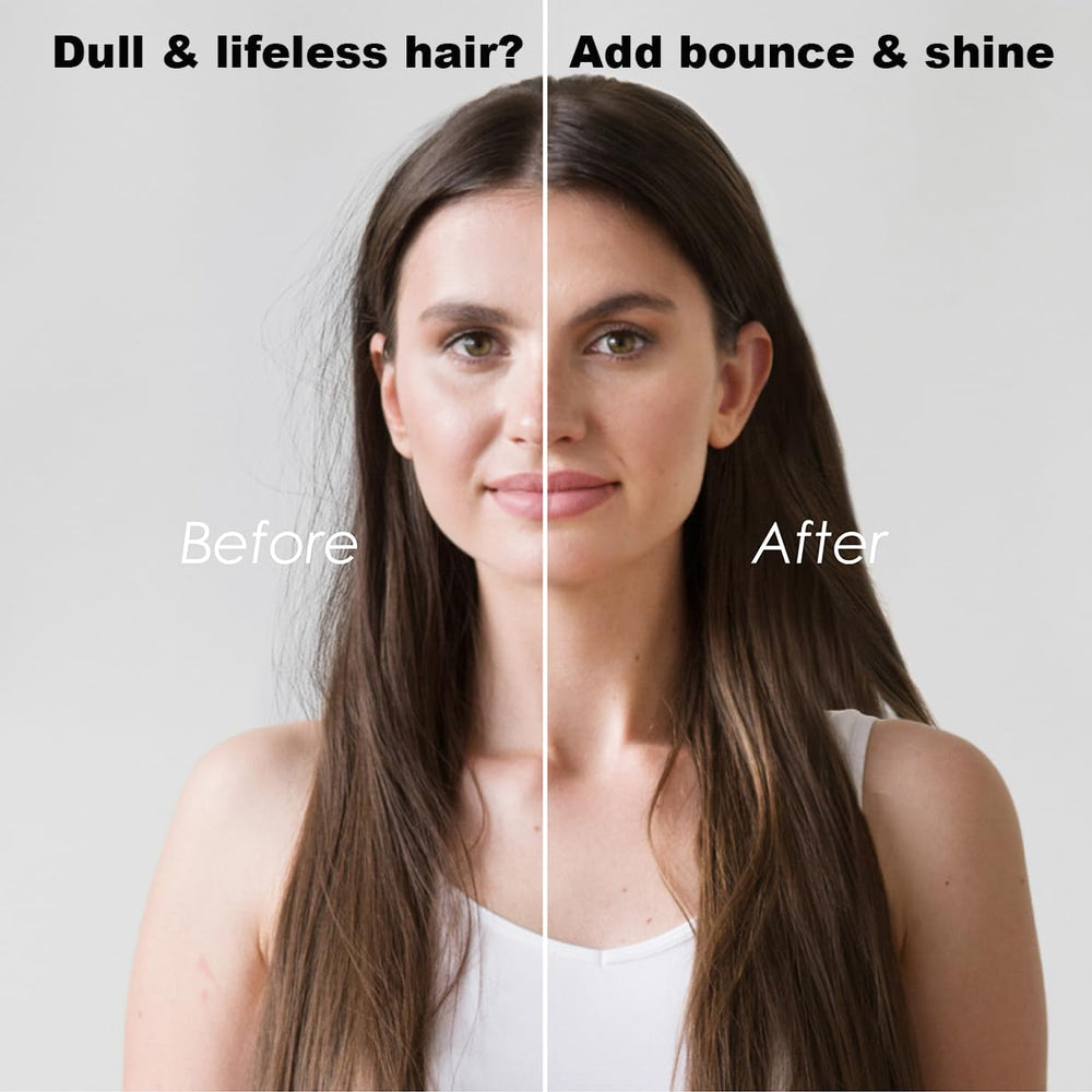 Après-shampoing léger en bouteille, ne pèse pas les cheveux et facilite le coiffage.