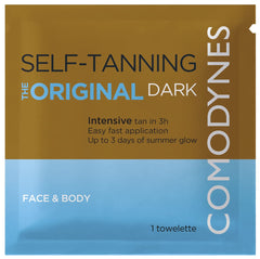 Comodynes lingettes auto-bronzantes intensives pour visage et corps; teinte naturelle.