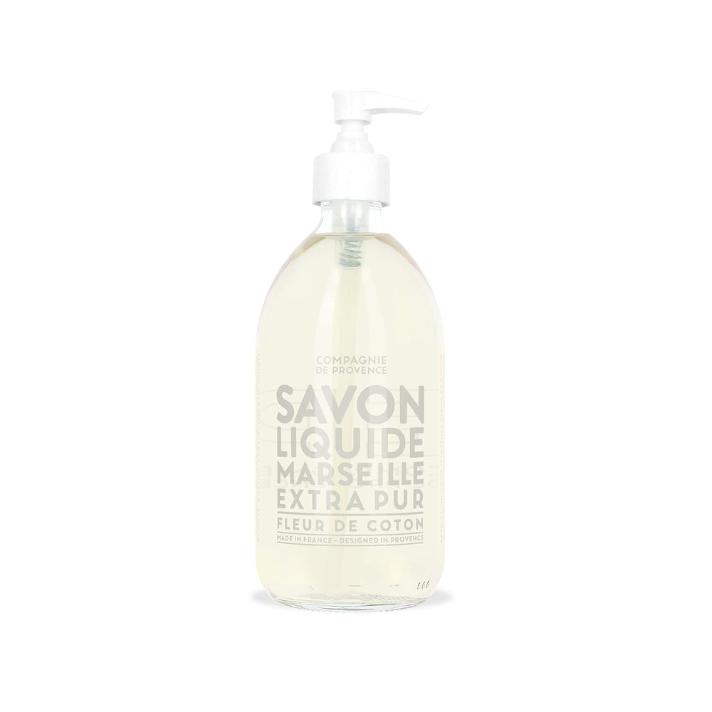 La Compagnie de Provence flacon-pompe en verre coton-fleur pour les mains