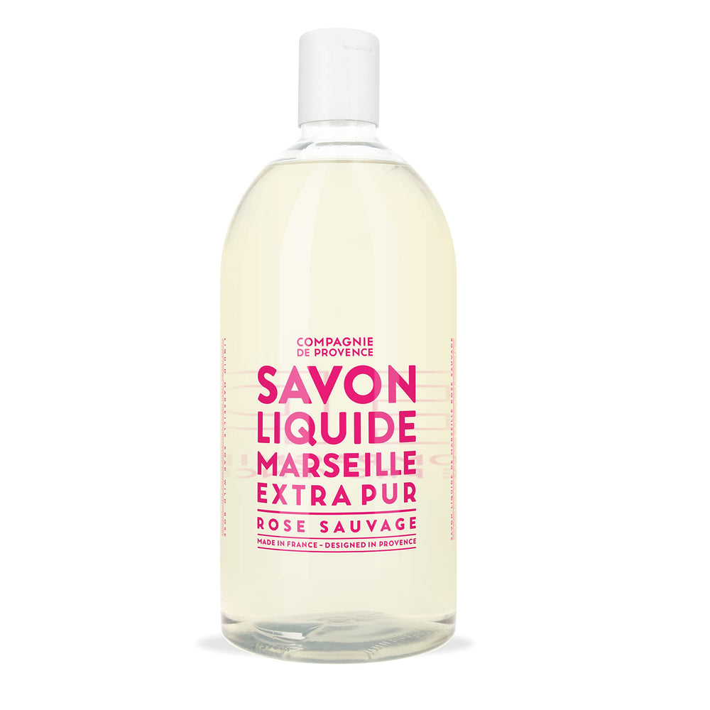 La Compagnie de Provence – Savon Rose Sauvage, bouteille de recharge pratique pour usage quotidien