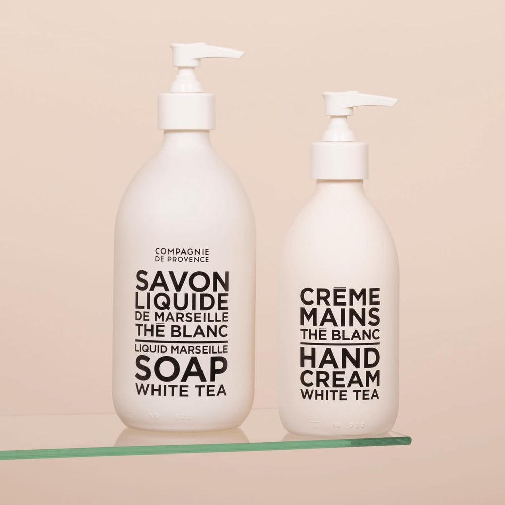 La Compagnie de Provence utilisation-ponctuelle à tout moment avec bouteille-pompe-verre.