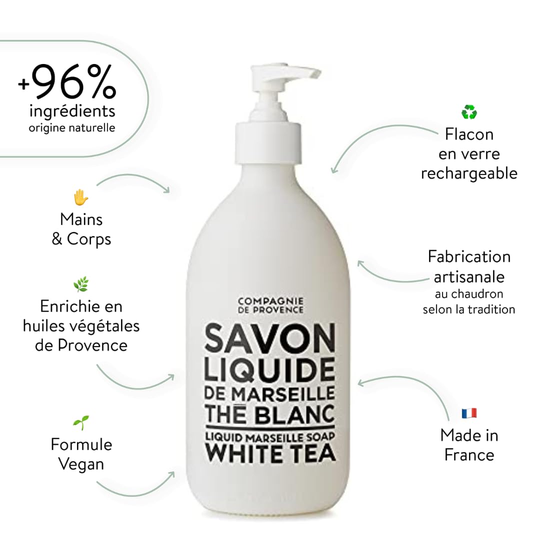 Zoom sur la texture mousseuse et soyeuse du savon La Compagnie de Provence.