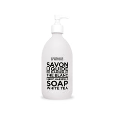 La Compagnie de Provence Savon Marseille en flacon-verre avec pompe pour lavage quotidien des mains.