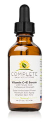Complete Skin Solutions flacon-serum vitamine CE 2oz, hydratation rapide.