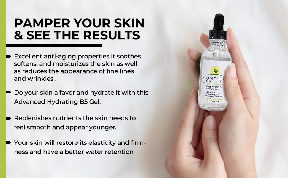Complete Skin Solutions texture legere du serum B5 pour une absorption rapide.